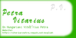 petra vitarius business card